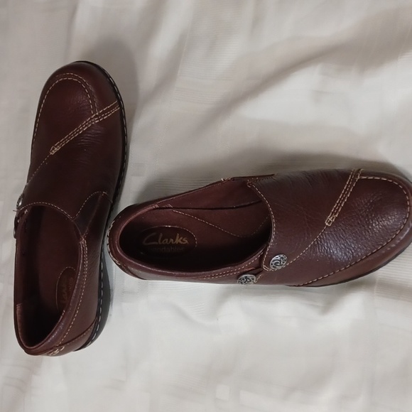 Clarks, Womens brown leather Bendables. SZ. 8m - Picture 3 of 8